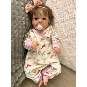 🆕17Inch Full Cloth Body With Vinyl Limbs Baby Doll Baby Girl Realistic Doll